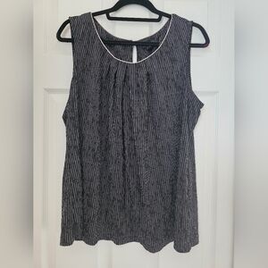 Worthington Black and Silver Striped Women's Tank